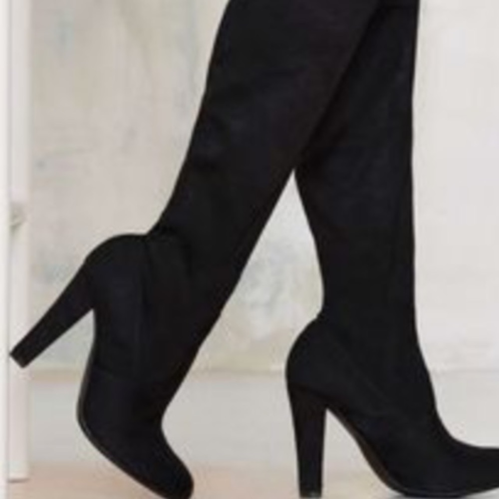 Steve by Steve Madden Suede over the knee boot.
